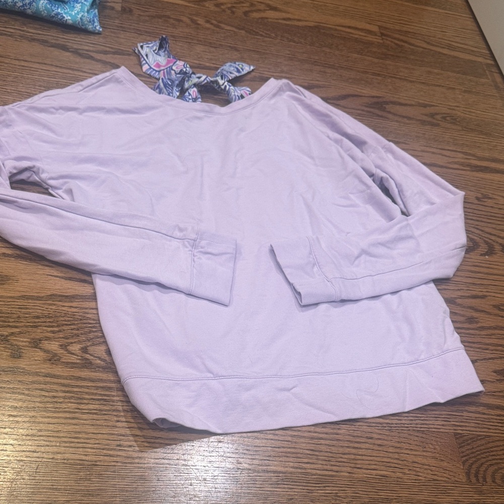 Lilly Pulitzer Light Purple Long Sleeve Sweatshirt